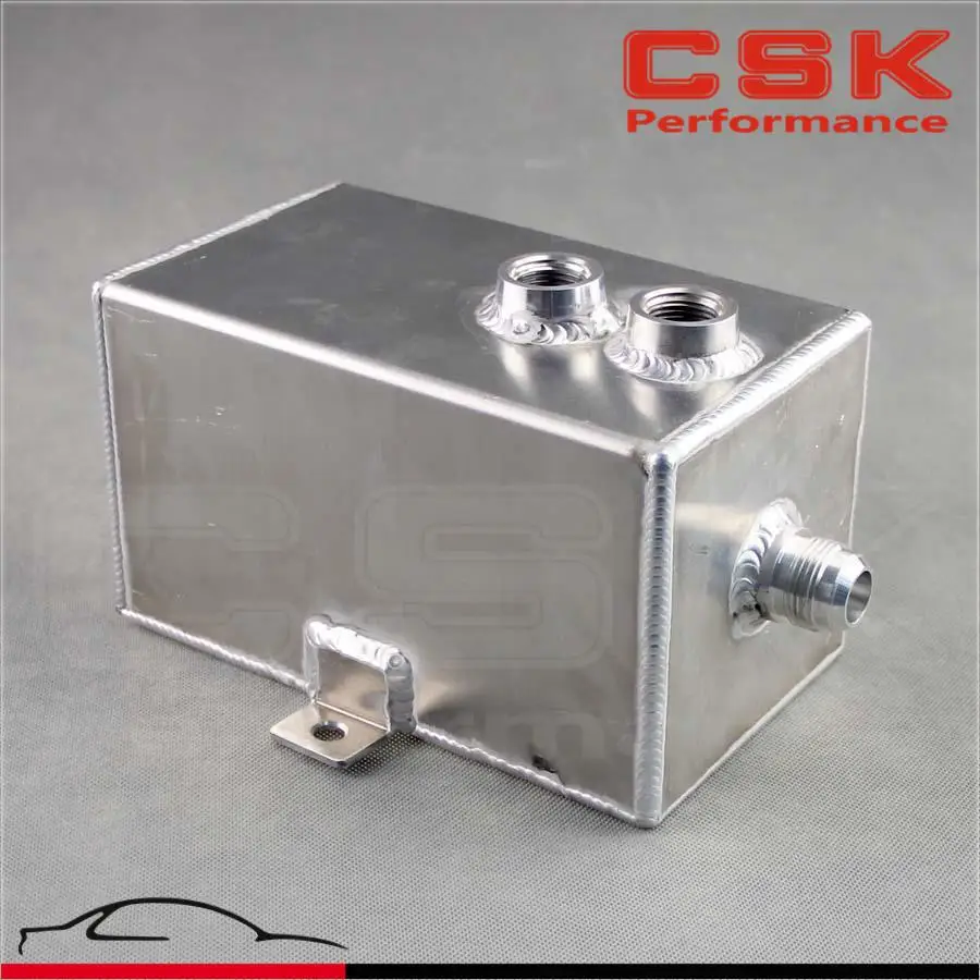 Universal 3L Aluminum oil catch can tank with breather & drain tap 3LT