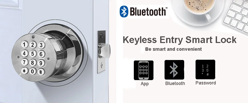 TTLock умный дверной замок Bluetooth приложение цифровой код клавиатуры водонепроницаемый дэдболт без ключа ручка для входной двери для квартиры Дома Офиса