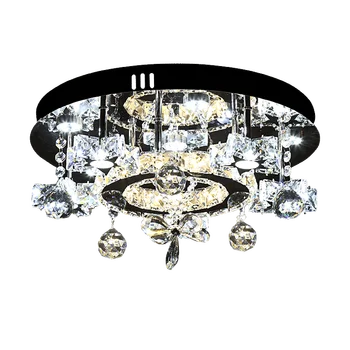 

Simple modern round crystal lamp warm bedroom ceiling lamp personality creative study restaurant star lighting ZP4151350