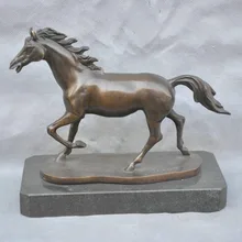 Xd 002315 9 Бронзовый Животных Боевой Конь Прогулку Ферганской Лошади Скульптура Статуя
