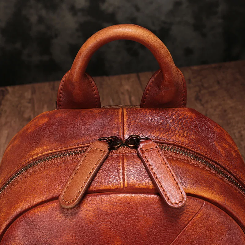 1 Aetoo Retro Weibliche Hand Rucksack Leder Neue Wilden Freizeit bonbonfarbenen Umhängetasche Weiblichen Reisetasche wxB7gAnx