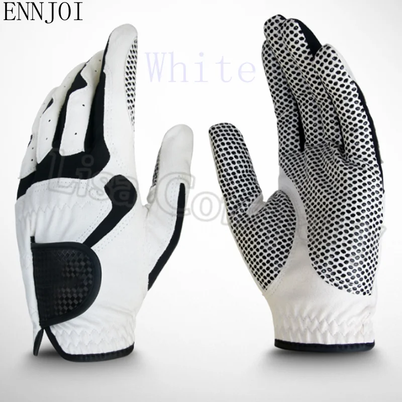 Одна Нескользящая дышащая износостойкая Солнцезащитная Мужская гранулы суперволоконная ткань левая перчатка для гольфа спортивные перчатки