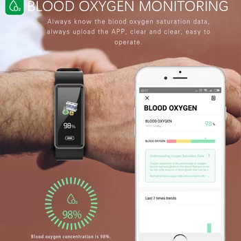 

KYP-002 sports band heart rate monitor blood pressure blood oxygen tracker smart wristband long sitting reminder smart bracelet