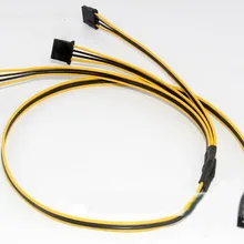4 pin поворот на 3 шт 4pin разъем линии 3* molex 70 см+ 30 см+ 25 см+ 30 см 16AWG Высокая спецификация Чистый медный Луженый провод для шахтера