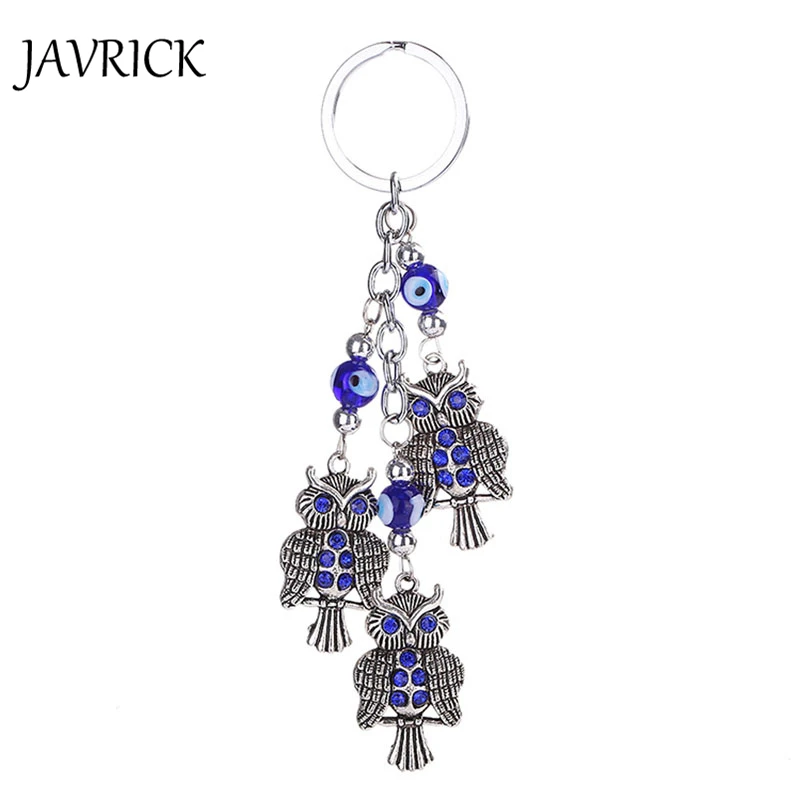

JAVRICK 2017 New Fashion Evil Eye Animal Lucky Tree Full Crystal Rhinestone Key Chain Keychain Bag Car Hanging Pendant Jewelry
