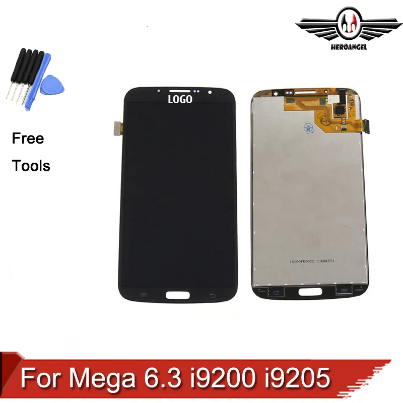 

White Black Grey For Samsung Galaxy Mega 6.3 i9200 i9205 LCD Display Touch Screen with Digitizer Assembly + Adhesive Tape + Tool