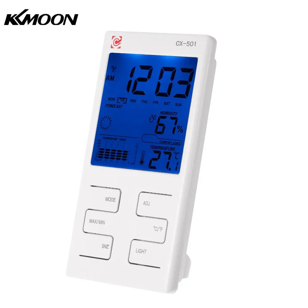 Indoor LCD Digital Temperature Humidity Meter Clock Thermometer Hygrometer Trend Comfort Level Alarm Hourly | Инструменты