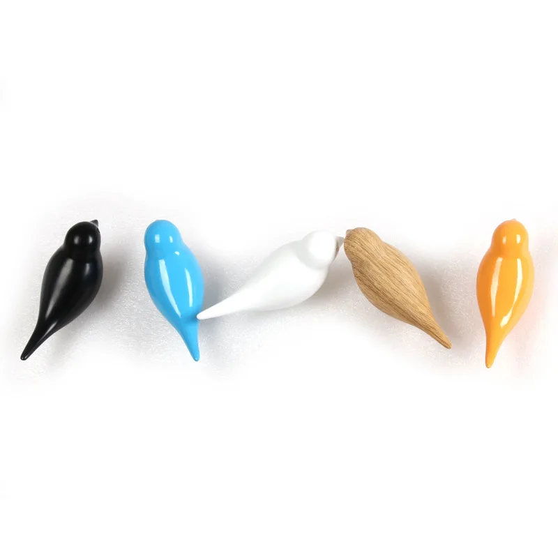 Birds Hanger Hook Room Creative Resin Model Bathroom Wall Hooks Housekeeper Sucker Hooks For Key hanger Home Decoration