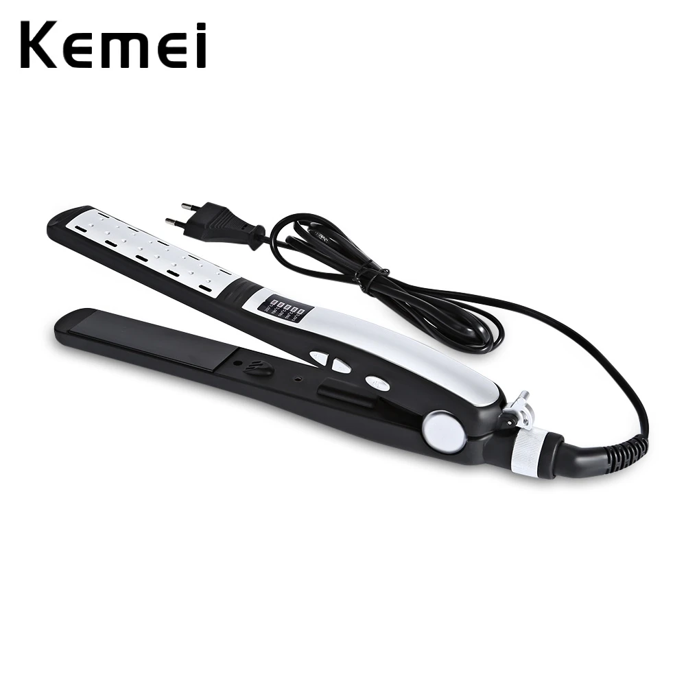 

Kemei KM - 800 Flat Iron Digital Tourmaline Ceramic Straightening Irons Professional Hair Straightener Curler Curling Irons