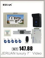 Jeruan два 7 ''монитора ЖК-экран видеодомофон видео домофон громкой связи+ система контроля доступа+ 700TVL камера+ катодный замок