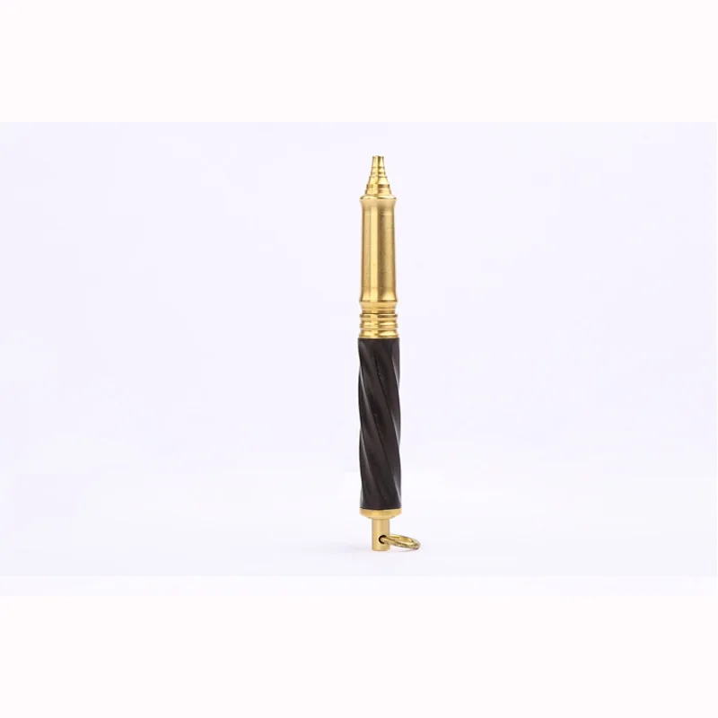 

Handmade Brass + Blackwood Gel Pen Solid Portable Pocket Creative Copper Signaturn Pen Tactical Pen