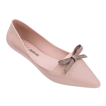 

Pink Melissa Candy Colors Pointed Bow Sandals Women Jelly Shoes 2019 Ladies Melissa Female Jelly Shoes Non-slip Women Sandals