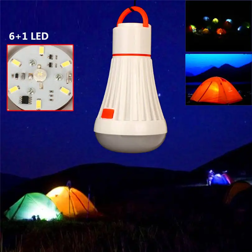 Outdoor Camping Hanging LED Tent Light Bulb Fishing Lantern Lamp powerful led flashlight fanatic,use 18650 battery #4S19 (4)