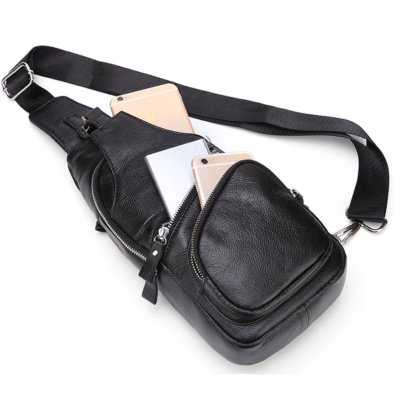 Высокая qualityпояса из натуральной кожи для мужчин одно плечо рюкзак путешествий