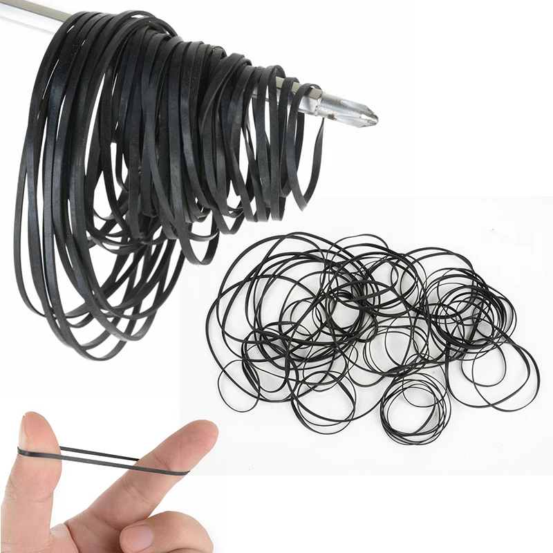 MAYITR 40-50pcs/pack Black Cassette Tape Belt High Quality Universal 40-135mm Mix Cassette Tape Machine Belt Assorted New