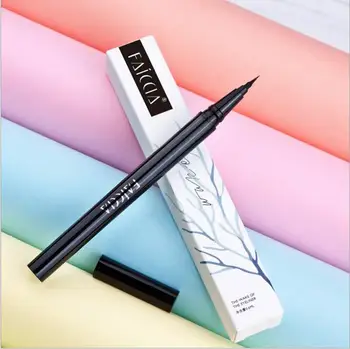 

12pcs/lots FAICCIA waterproof and durable not blooming cool black eyeliner liquid watery eyeliner is very fine