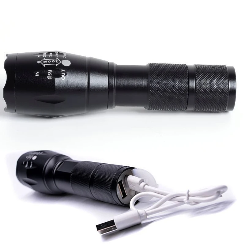 

Z10 2018 Newest 8000 Lumens X900 Flashlight LED XM-T6 Torch Zoomable Flash Light Lamp Lights For USB Charger