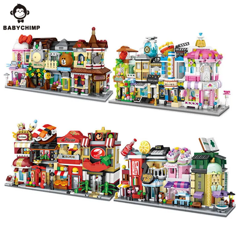 

LOZ Creator Expert City Street View Scene Architecture Model Toy For Children Mini Building Blocks Bricks Store Shop Set