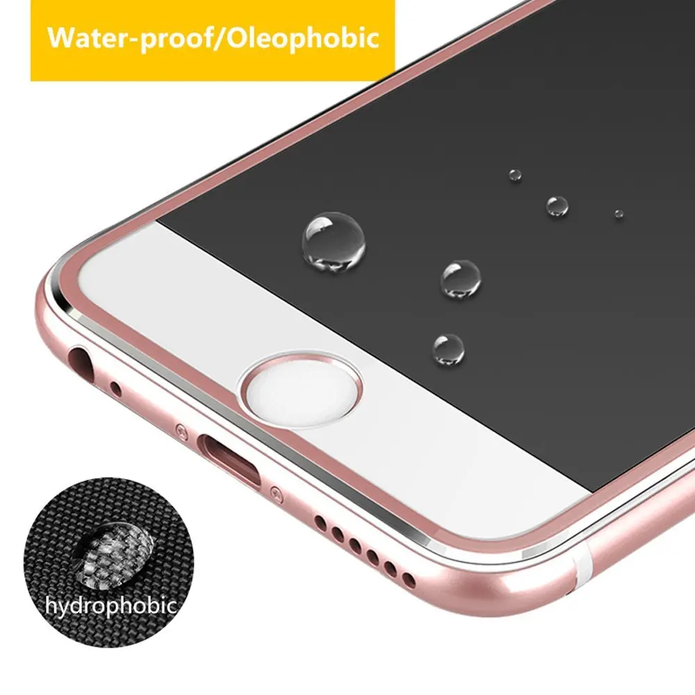 100 шт титановая рамка из металлического сплава протектор экрана для Iphone 7 6 S Plus 3D