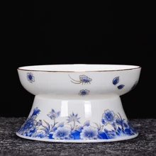 Синий и белый фарфоровый чайный фильтр офисный чайный набор кунг-фу аксессуары чайный слив Tieguanyin листья фильтр кофе молоко фильтры