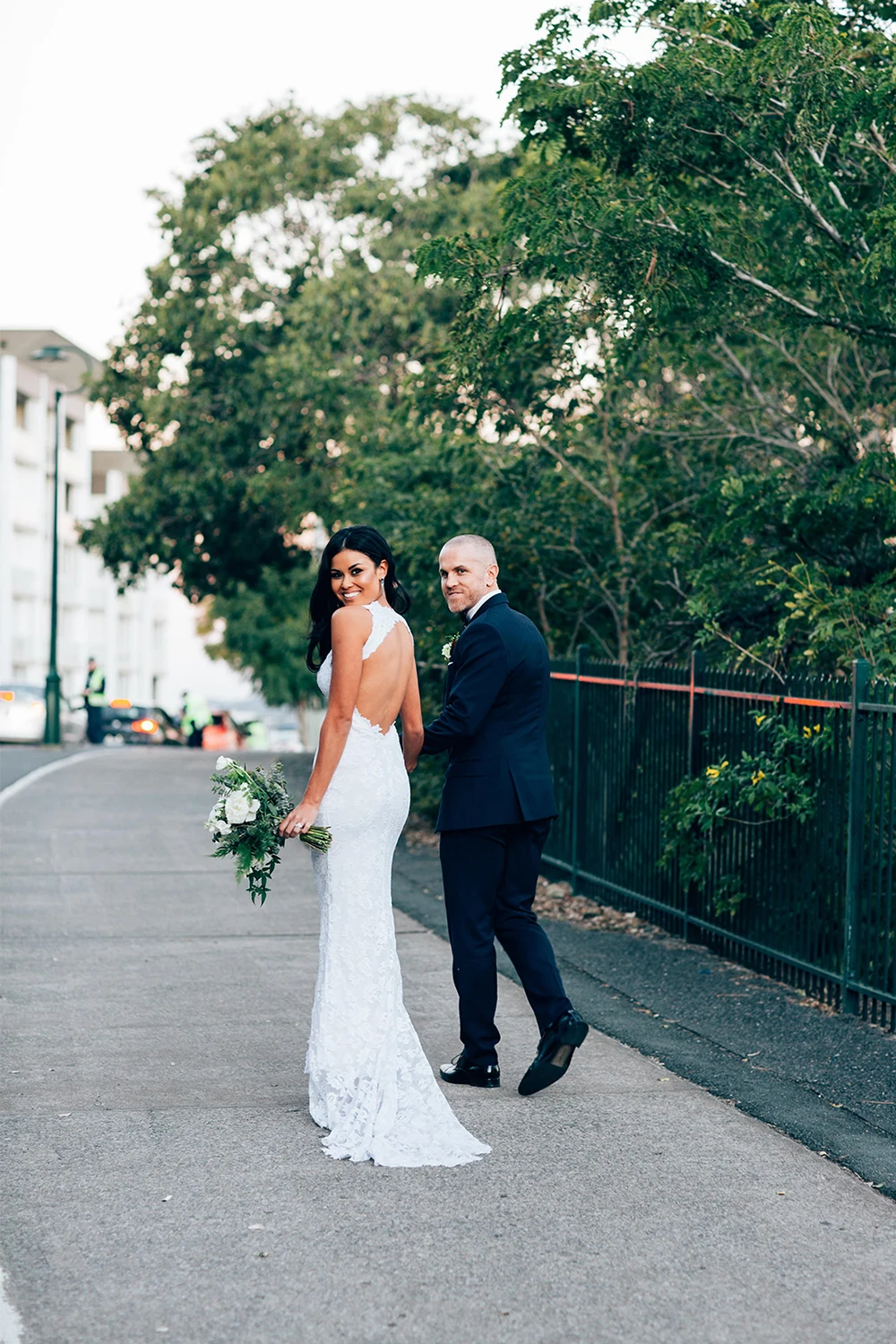 Mryarce Elegant Boho Wedding Dress Open back Soft Stretch Lace Flattering Front Slit  Bohemian Bridal Gowns (11)