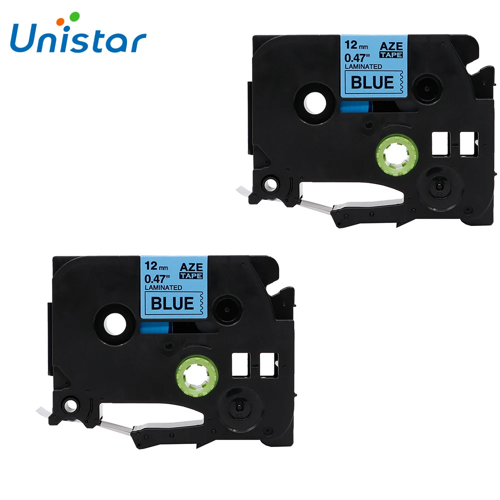 Unistar 2шт tz531 ленты для принтера, совместимый с Brother P сенсорный принтер 12 мм черный на голубом TZ лента 12 мм принтер этикеток