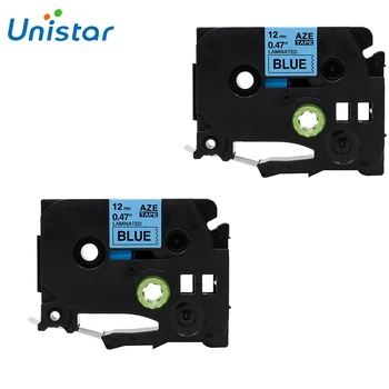 

Unistar 2pcs tz531 Printer Ribbons Compatible with Brother P touch Printer 12mm Black on Blue TZ Tape 12mm Label Maker