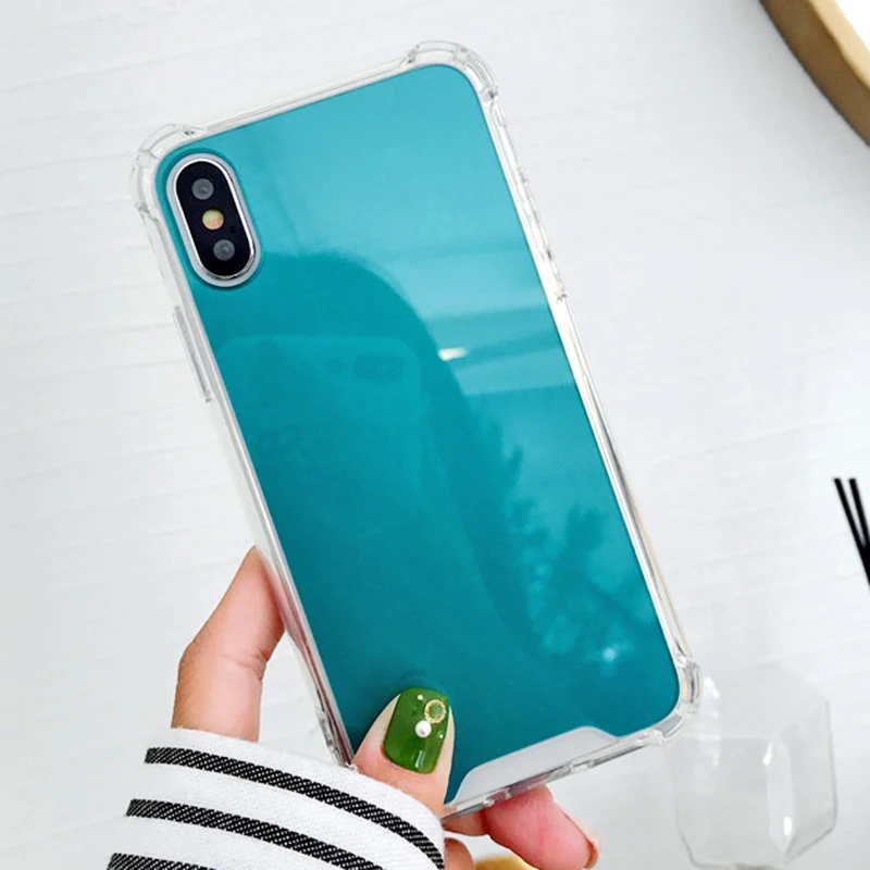 Mirror Phone Cases for iPhone 7 8 Plus TPU Back Protect Case for iPhone X 6 6 S 8 Plus Cover Reflect Girly Cute Case Capa Coque (15)