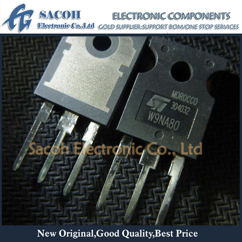 

New Original 5Pcs/Lot STW9NA80 W9NA80 OR STW9NB80 W9NB80 OR STW9NC80Z W9NC80Z TO-247 9A 800V N-Ch Power MOSFET