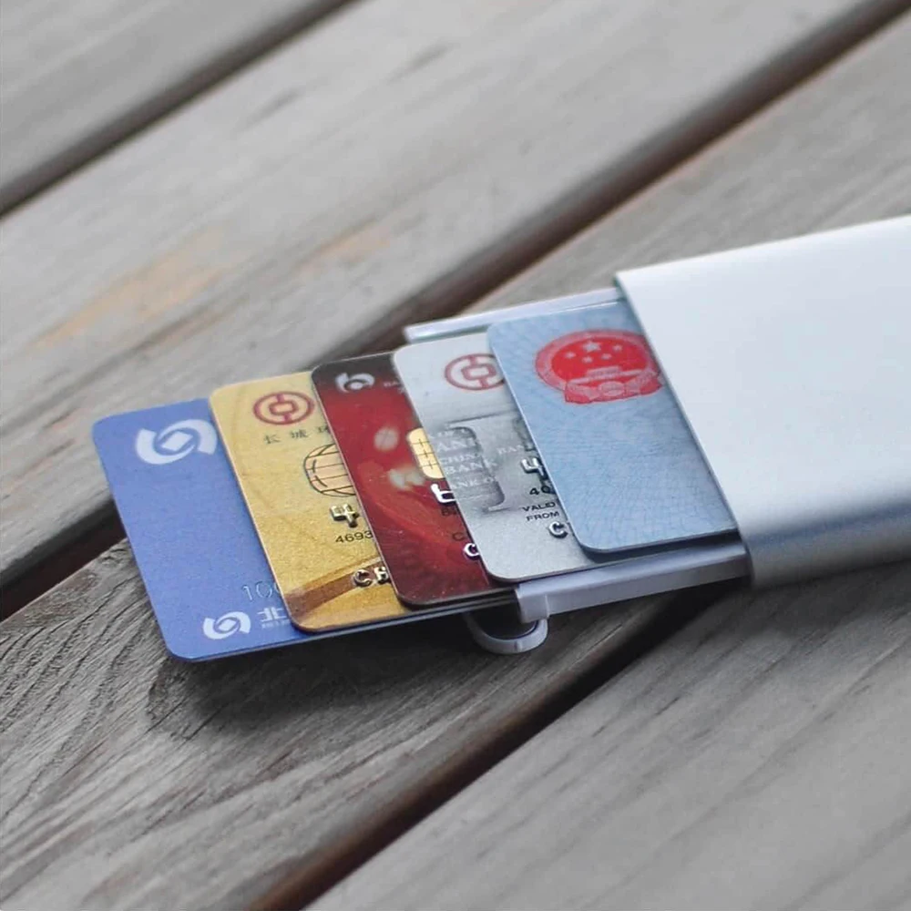 Чехол для карт XiaoMi Mijia Rice, для мужчин и женщин, для офиса/бизнеса, алюминиевый чехол для смарт-карт, можно положить банковскую карту