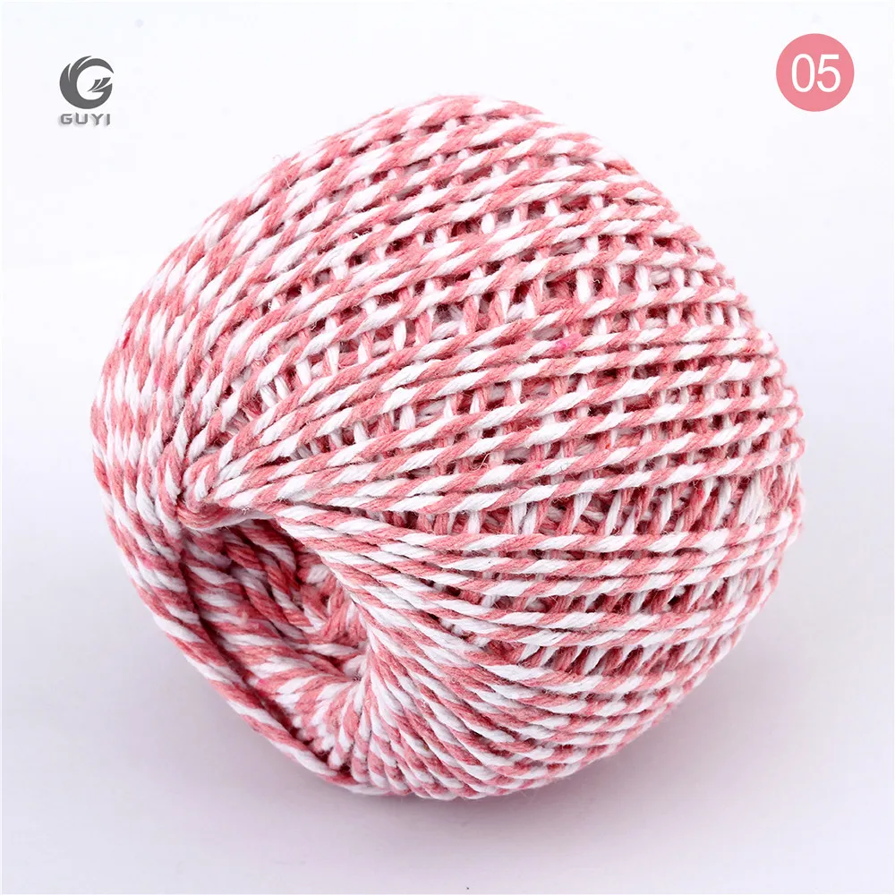 Cotton Rope Macrame 1 Roll 100 Yards 2mm Colorful Twisted Cotton Rope Twisted DIY Macrame Cords