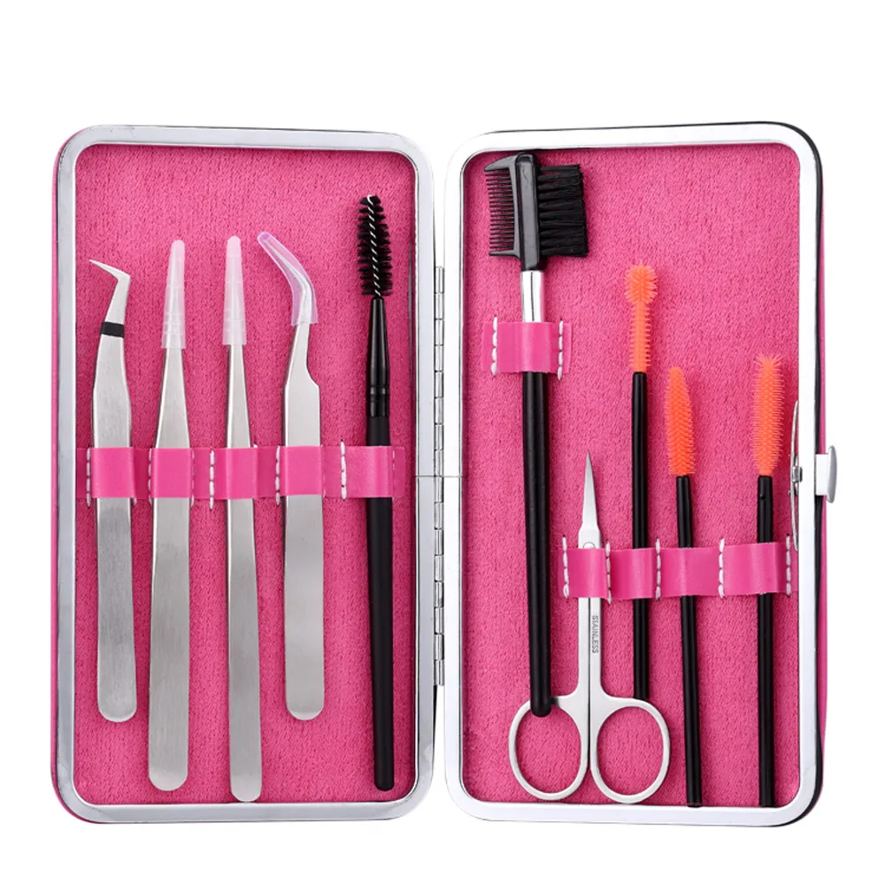 False Individual Extension Eyelash Tweezer Kits Set Nail Beauty Makeup