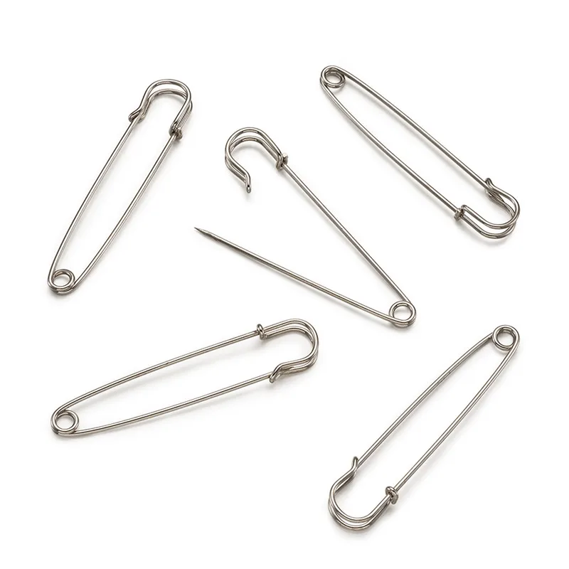 

50pcs Iron Safety Pins Brooch Kilt Pins Needles Metal Spring Lock Pin Fasteners for Jewelry Making Crafts DIY Sewing Tools