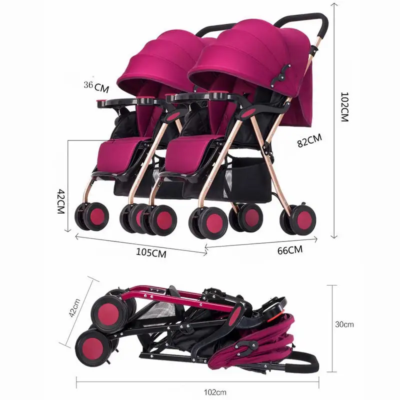 protège pluie poussette double