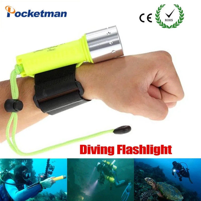 

Waterproof LED Diving Flashlight xml t6 2000LM Underwater 150m LED Torch Lantern Portable Lamp lampe torche