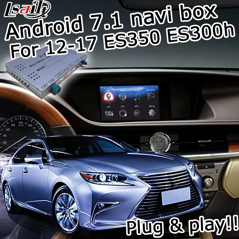 Android/carplay интерфейсная коробка для Lexus ES 2012- 8 дюймов дисплей видео интерфейс с GVIF LVDS ES200 ES250 ES300h ES350