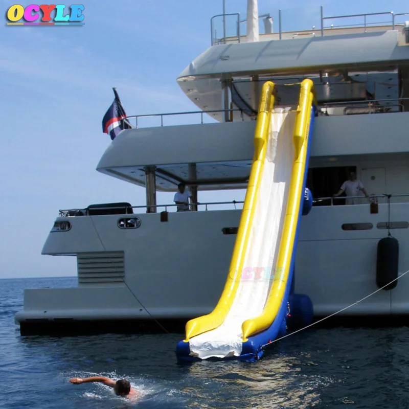 HOT Factory price Inflatable floating water slide for boat , giant