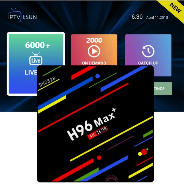 

French Arabic iptv Android 9.1 TV Box 2GB RAM+16GB ROM Box H96 Max+ free shipping within 3-5 days arrive Ship from France