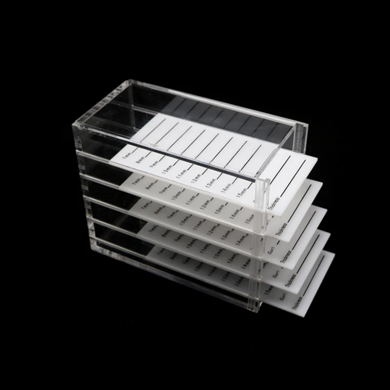 5 слоев хранения ресниц макияж дисплей контейнер клей поддон держатель Прививка ресниц прозрачная коробка
