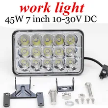 Высокое качество 2 шт. 45 Вт светодиодный рабочий свет лампы квадратный точечный луч водостойкий антикоррозионный для внедорожных транспортных средств ATV SUV для грузовика поезда лодка