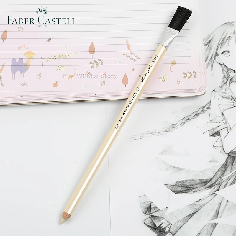 2 pcs Faber Castell 7058 B Pencil Eraser+Brush Drawing Stationery