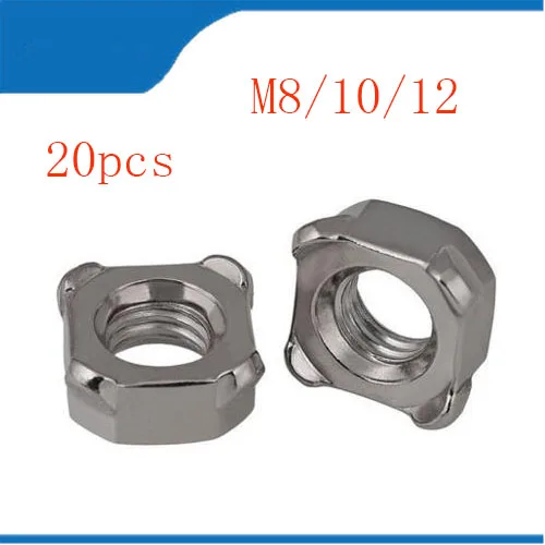 

M4 M5 M6 M8 M10 Square weld nuts Din928 stainless steel A2 304