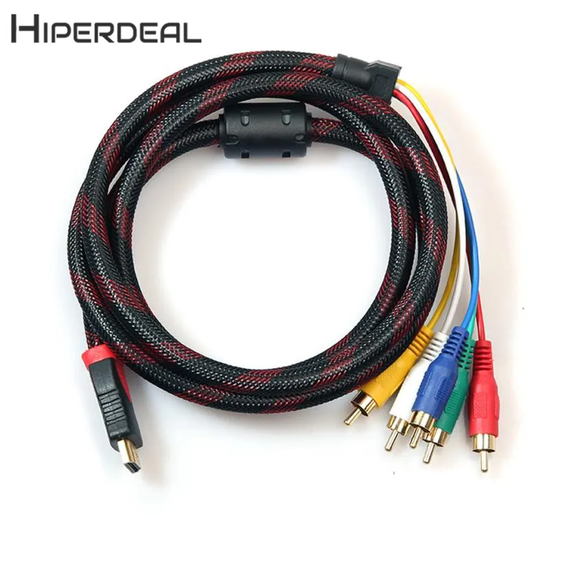 HIPERDEAL Новый 5ft HDMI к 5RCA Мужской Аудио Видео Компонент Конвертировать Кабель 1 5 м для