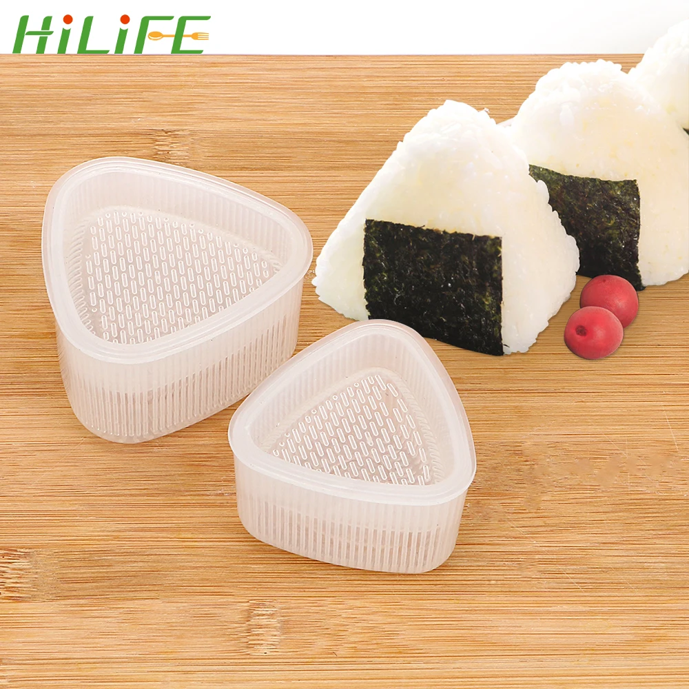 

HILIFE Sushi Onigiri Mold Bento Tools 2Pcs/set Triangle Rice Ball Maker Kitchen Accessories Food Press DIY
