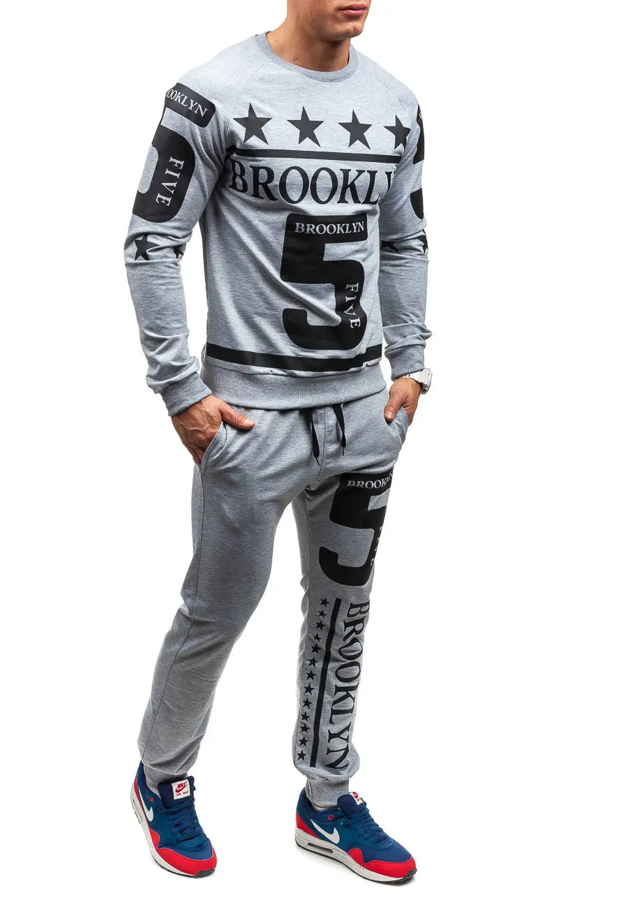 Brand spring Sport Suits Men Fitness Tight Hoodies Joggers Sweatpants Sets Gym Jogging Tracksuits Jacket Pants Running Set Male