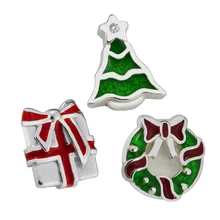 Médaillon flottant adapté pour collier pendentif arbre cadeau couronne petits paquets en 3 parties 100% argent Sterling 925 livraison gratuite