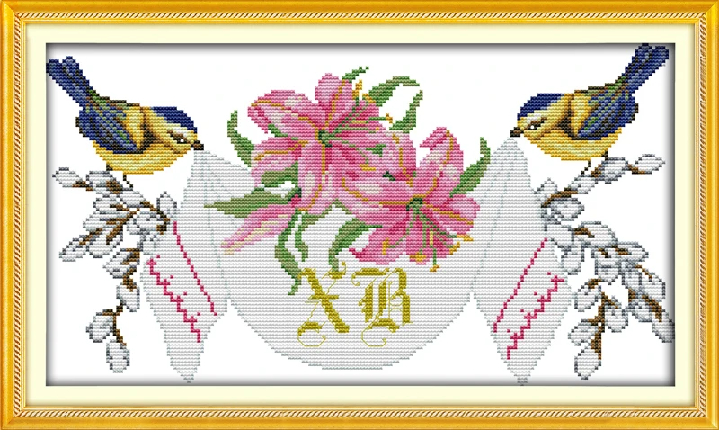 

Wedding anniversary, counted printed on fabric DMC 14CT 11CT Cross Stitch kits,embroidery needlework Sets, Home Decor