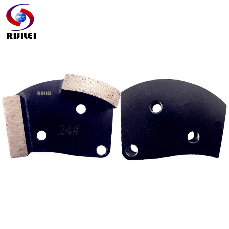 

RIJILEI 3pcs/lot Metal Diamond Concrete Grinding Pad Scraper for strong magnetic plate of floor grinder 35*10mm*2T (A60)