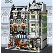 2462Pcs City Street Creator Green Grocer Model Building Kits Minifigure Blocks Bricks