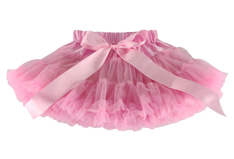 Пышная От 1 до 18 лет шифоновая юбка-американка для девочек; однотонные юбки-пачки; Танцевальная юбка для девочек; Рождественская фатиновая Нижняя юбка - Цвет: Pink